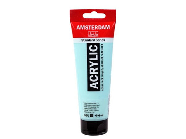 Amsterdam Standartd acrylverf tube 120 ml Turkooisgroen Licht 660