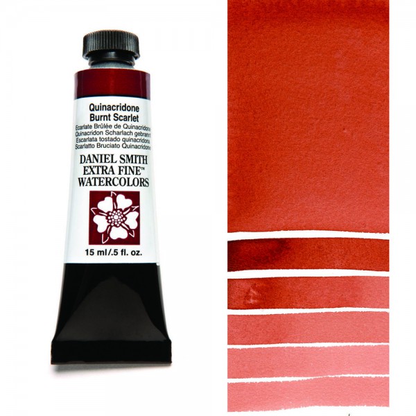 Quinacridone Burnt Scarlet Serie 2 Watercolor 15 ml. Daniel Smith