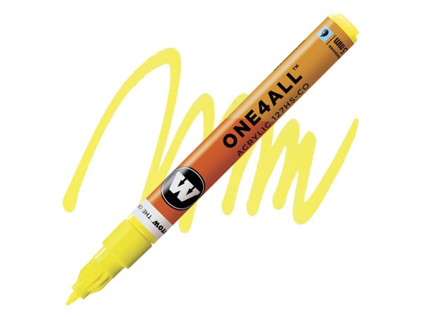 127HS 1.5mm NEON YELLOW FLUORESCENT Molotow One4All Acryl Marker