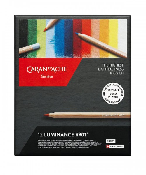 Doos met 12 kleuren set Luminance Caran D'Ache