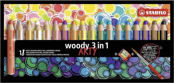 Stabilo Woody 3 in 1 Potlodenset 18 stuks