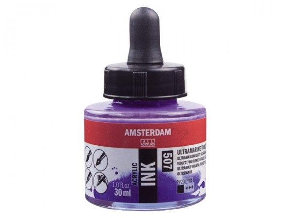 Ultramarijn violet 507 Amsterdam Acryl Inkt 30 ml.