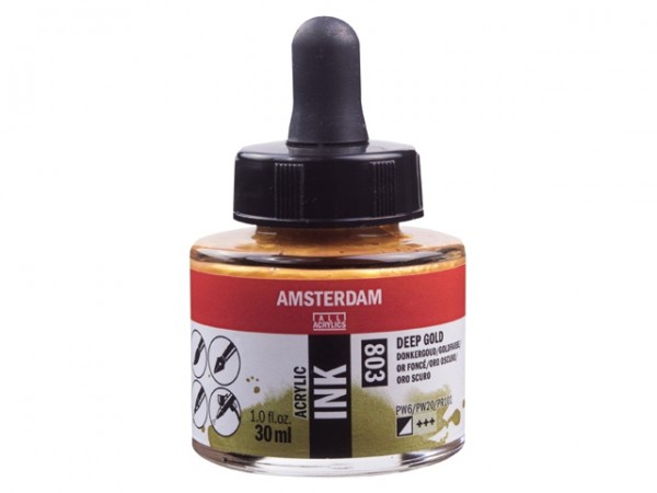 Donkergoud 803 Amsterdam Acryl Inkt 30 ml.